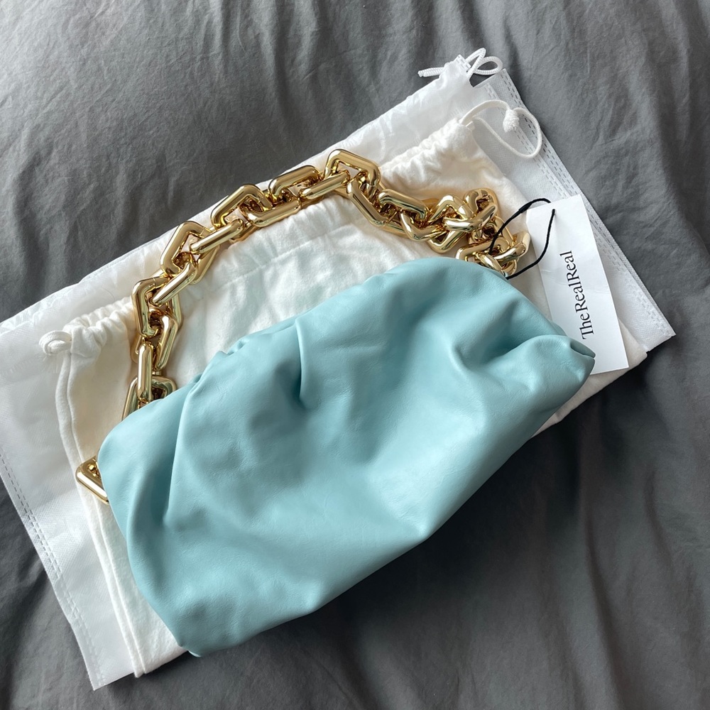 Bottega Veneta ice blue baby blue chain bag pouch 2021 Shoulder Bag